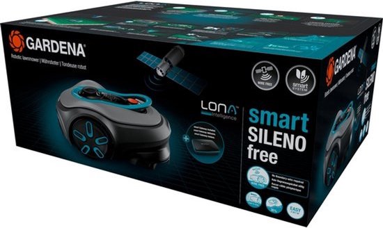 Tondeuse robot Gardena Smart Sileno Free 1000 – jusqu'à 1 000 m² – 63 x 43 x 26 cm