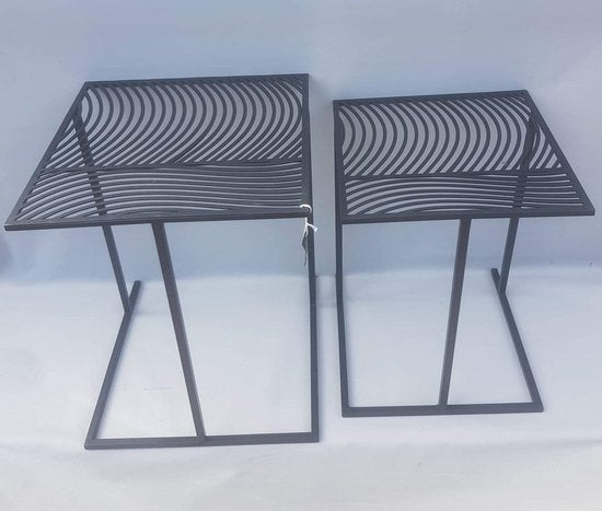 Mica Decorations - Table d'appoint Otilia - Lot de 2 - Noir