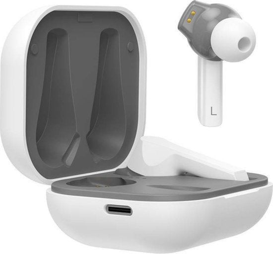 Ecouteurs sans fil Golden Sound - Ecouteurs Bluetooth - Ecouteurs pour le sport - Adaptés à tous les ordinateurs portables et smartphones - Blancs