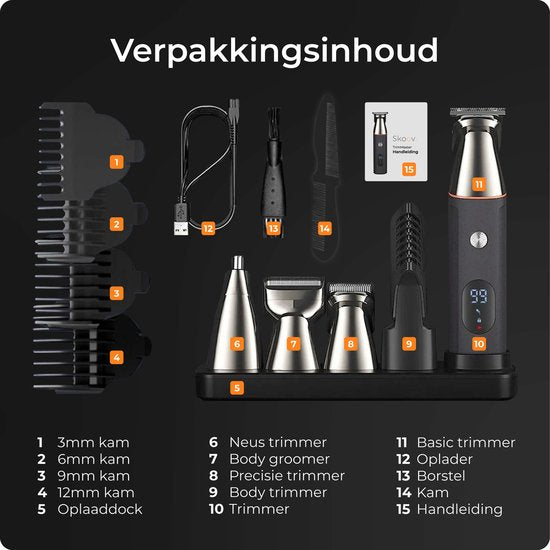 Skoov UltraEdge Trimmer - Rasoir - Pour le visage et le corps - noir
