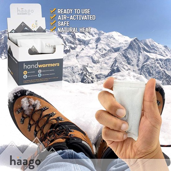Häago Chauffe-pieds - auto-chauffant - 20 paires - jusqu'à 10 heures - universel - blanc