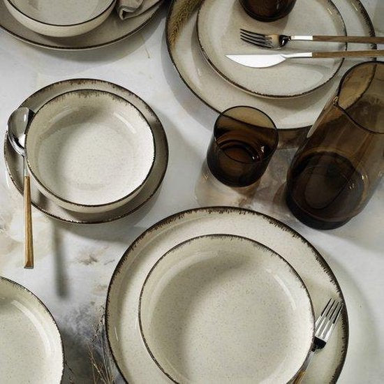 Bols Zino - 6 pièces - 14 cm - Blanc/vert