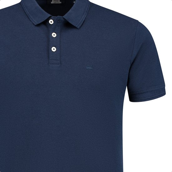Polo Piqué Boston Brothers - Marine - Taille BBO36S340-0000-2004