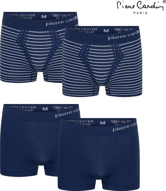 Lot de 4 boxers Pierre Cardin - emballage plat - bleu - taille M