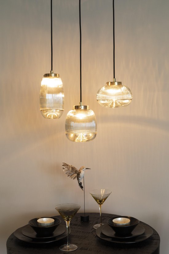 Feliz Lifestyle Lampe pendante Robin - Verre doré - 12x12x143cm