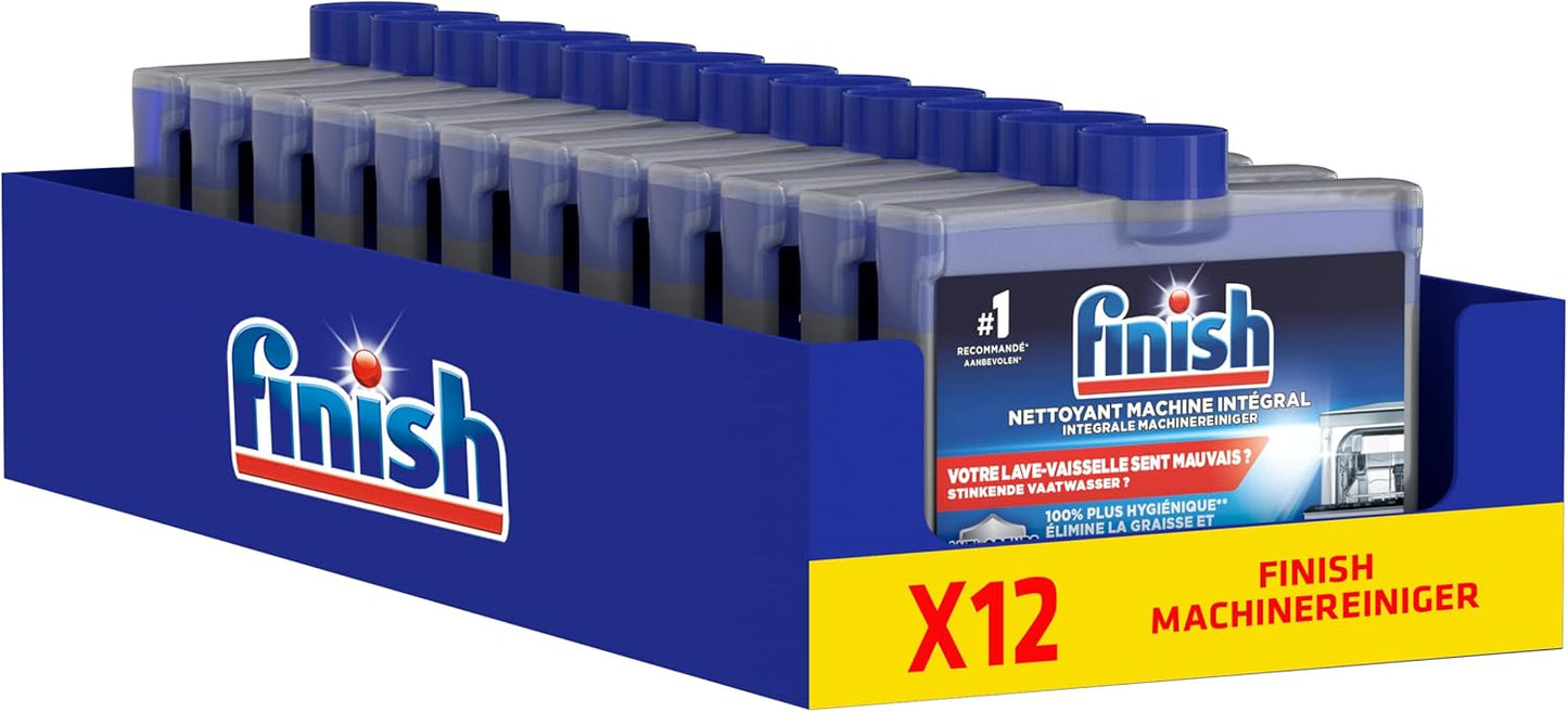 12 x Finish Machine Cleaner Regular 250ml - Nettoyage en profondeur de votre lave-vaisselle