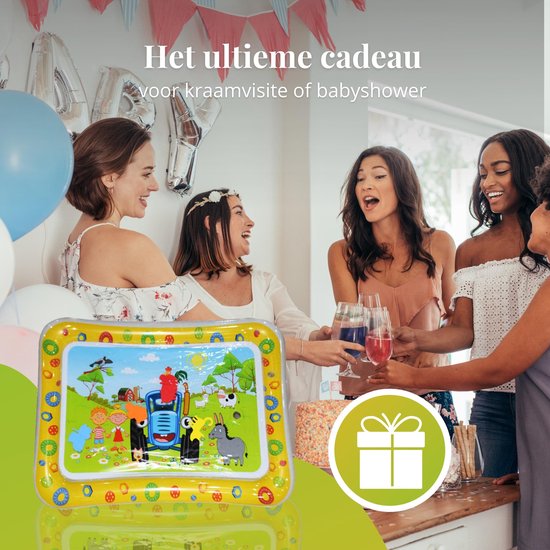 Tenify Water Playmat - Matelas d'eau - Matelas de jeu - Gonflable - Tummy Time - Baby Toy 0 Year - Baby gift - Yellow