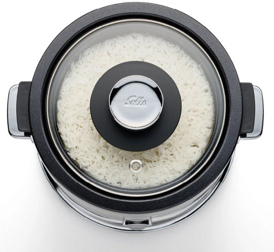 Solis Rice Cooker Multi 8162 - Cuiseur de riz et cuiseur vapeur - Pour tous types de riz - Cuiseur vapeur pour riz, légumes, poisson et autres - 650 W - 1.2L