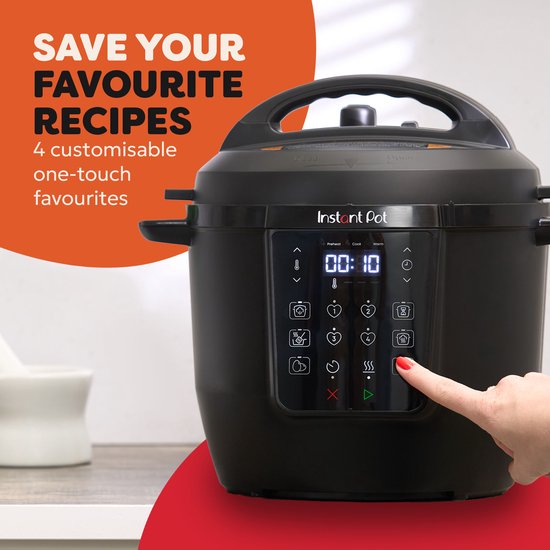 Multicuiseur Instant Pot Rio 5,7 L - Autocuiseur 7-en-1 - Mijoteuse - Cuiseur vapeur - Yaourtière - Jusqu'à 6 portions - Diffusion de vapeur optimisée