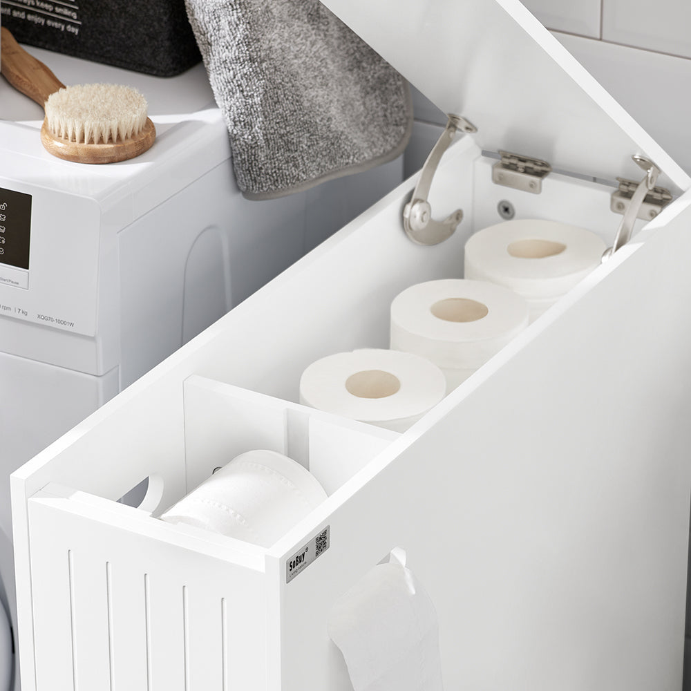 SoBuy Armoire de toilette avec 2 tiroirs - 60 x 20 x 75 cm - Blanc