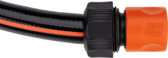 BLACK+DECKER Raccord rapide pour tuyau d'arrosage - 5/8'-3/4' - ⌀16-19 mm - Plastique - Noir/Orange