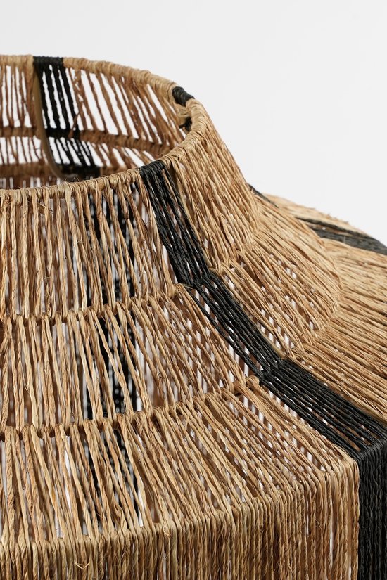 Mica Decorations Lanterne Liliano - H36 x Ø30 cm - Jute - Noir