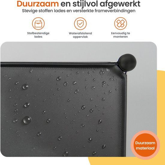 Meuble de rangement pliable Goliving - 24 paires - 92 x 82 cm - Meuble à chaussures - Meuble à chaussures avec portes - Banc à chaussures - Noir