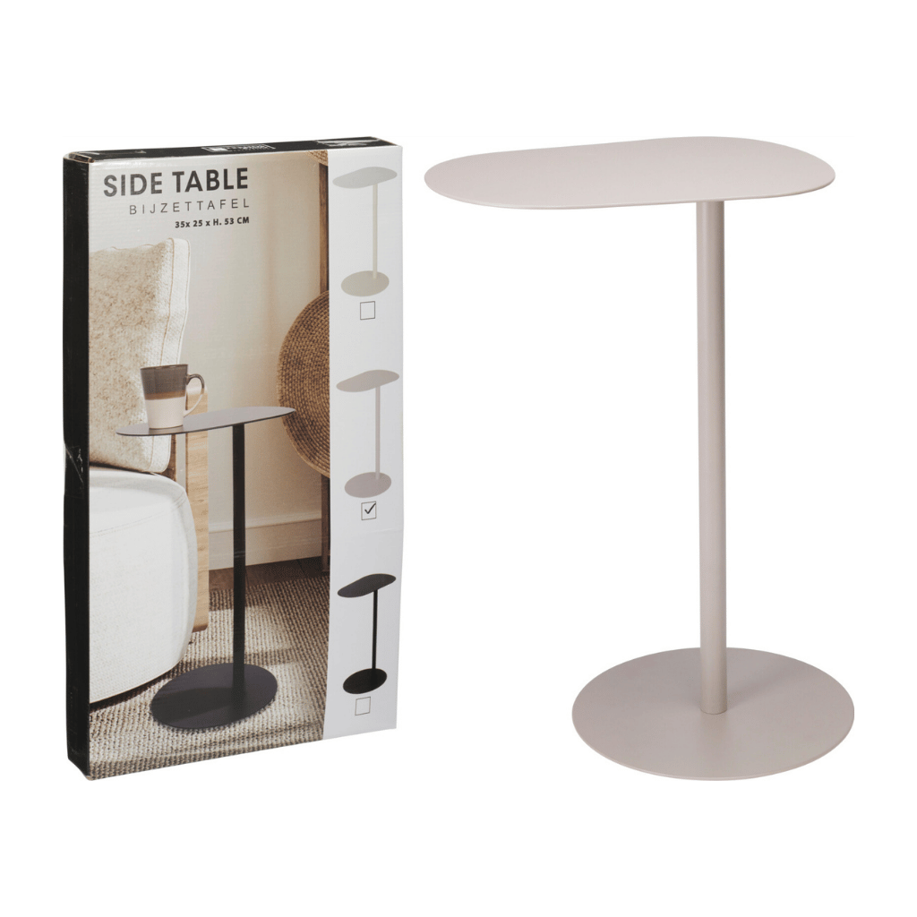 Table d'appoint Bosrand « Organique » - Sable - 35 x 53 cm