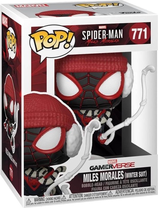 Spider-Man POP ! figurine vinyle Miles Morales Winter Suit - 9 cm