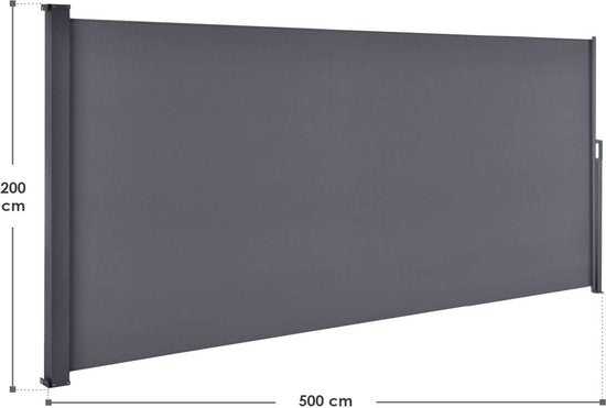 Brise-vent / Parasol Dubaï - 500 x 200 cm - Anthracite
