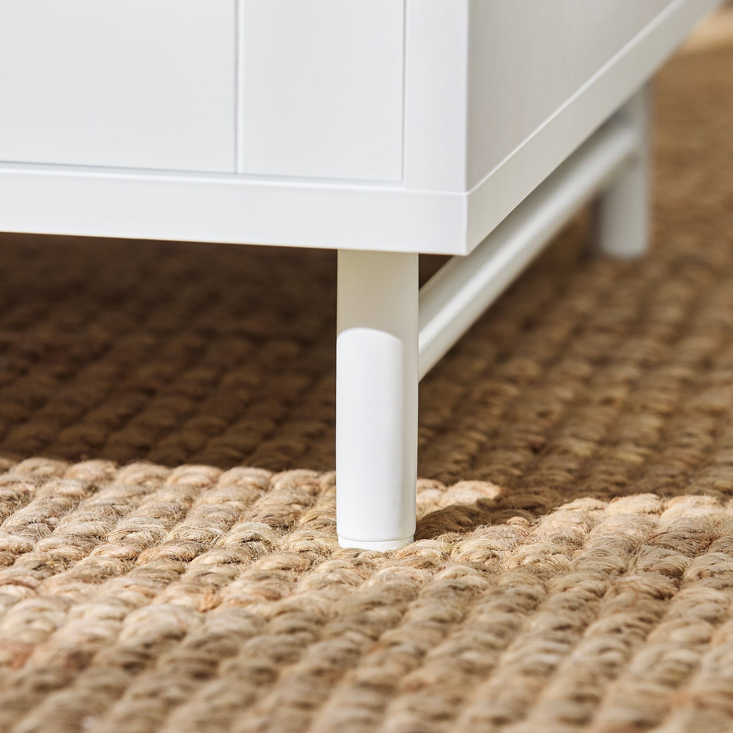 SoBuy Table de chevet - avec 2 tiroirs en verre et rangement - 30 x 45 x 65 cm - blanc