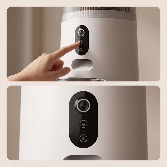 Mangeoire automatique Princess - Caméra HD et fonction intelligente - 4 litres – Chat et chien – Commande via application – Repas programmables – Bol en acier inoxydable – Batterie de secours – Distributeur automatique de nourriture – 610045