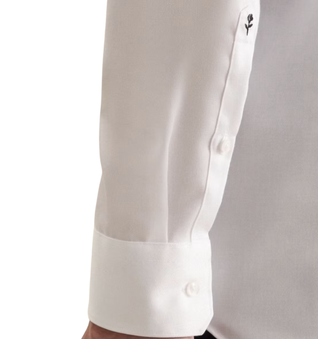 Seidensticker Shirt - Blanc - Taille 45 - Manches extra longues - Col New Kent - 100% coton
