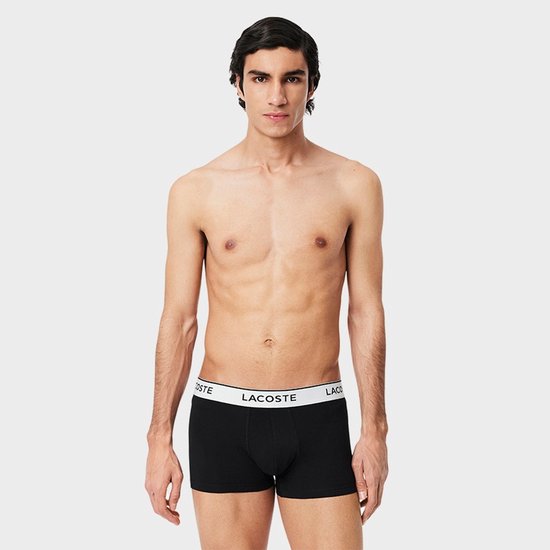 Boxers 3P Lacoste pour homme, noirs
