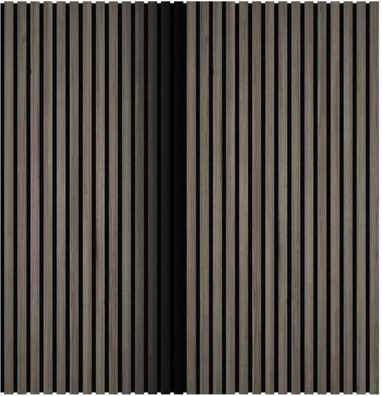 Panneaux acoustiques tectake® - Lot de 4 - Panneau mural acoustique - 50 x 110 cm - 2,2 m² - Panneaux muraux aux dimensions ajustables - Panneau à lattes en MDF et placage de bois - Isolation acoustique - Décoration murale élégante - Montage facile - Gris
