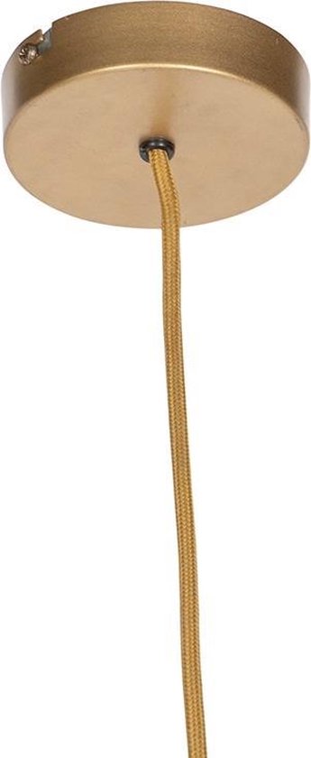 QAZQA fringe - Lampe suspendue Art Déco avec abat-jour - 1 lumière - Ø 500 mm - Vert - Salon | Chambre à coucher | Cuisine