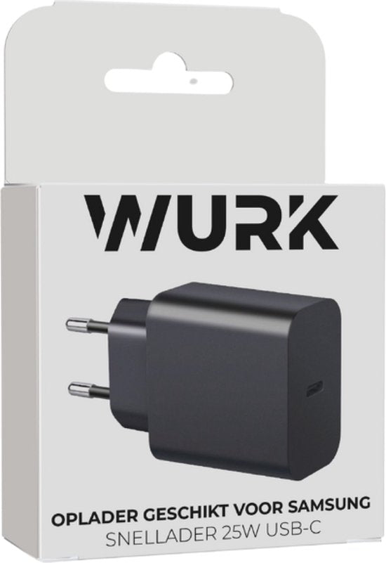 Wurk - Adaptateur pour chargeur rapide - Convient à Samsung - Chargeur rapide 25W - Chargement rapide