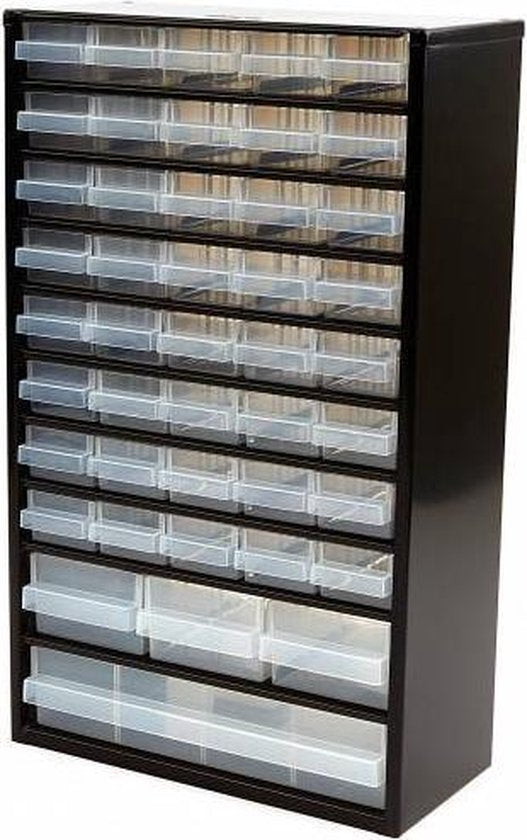 Raaco - Armoire métallique - Avec 44 tiroirs - Incl. 10 cloisons