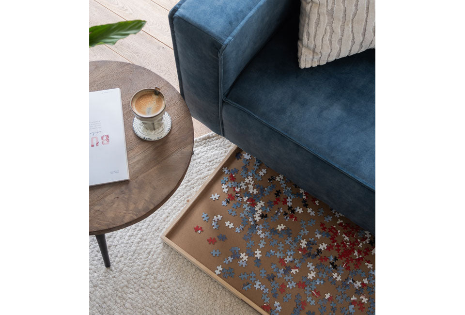 Plateau de puzzle H&C avec tiroirs de rangement pour 1500 pièces - Naturel - 87 x 66,7 x 4 cm