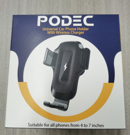 Supports de téléphone Podec pour voiture - Avec ventouse - Chargeur sans fil 15W - Pour grille d'aération