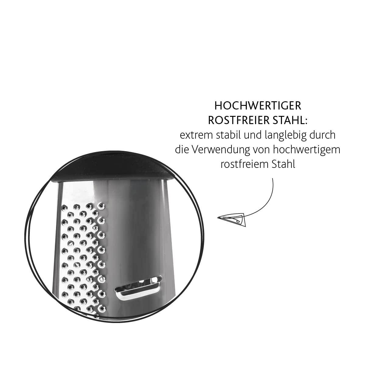 Râpe à fromage Boska - TrioFormaggio - Acier inoxydable - Plastique - 3 râpes - Noir-Argent