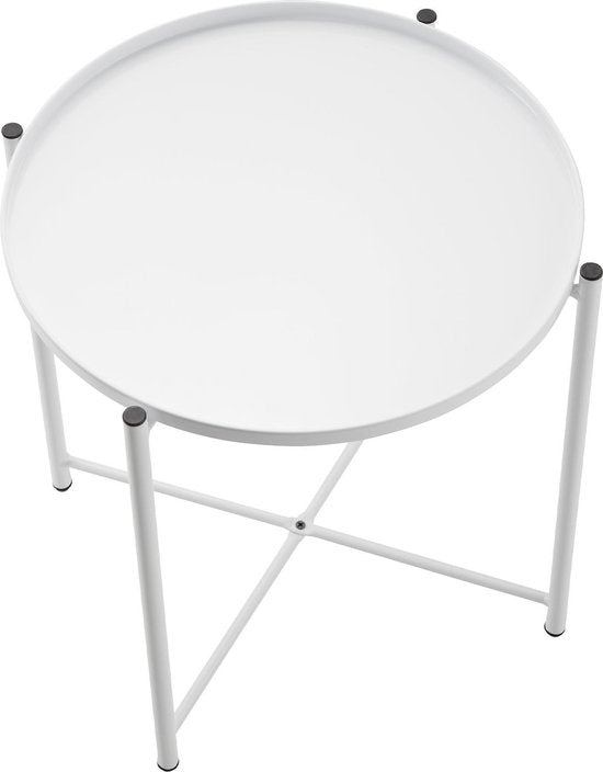 tectake® - Table d'appoint - Petite table basse - blanc 45,5x45,5x53cm, charge maximale 30kg - 404188