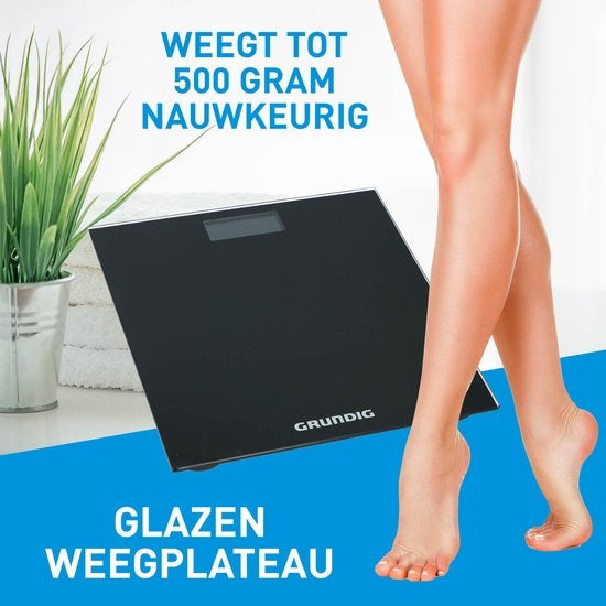 Balance - Grundig - Balance Personnelle Numérique - Pèse-personne numérique - précision 50g - 2 à 180 Kilo - De 2 à 180 Kilos - Noir
