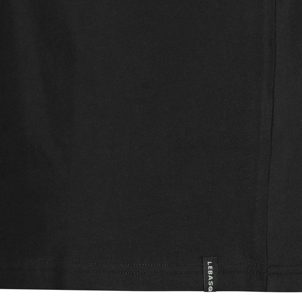 3x LebasQ Fit T-Shirts - Noir - Col en V - Coupe régulière - Taille S - 180g/m².