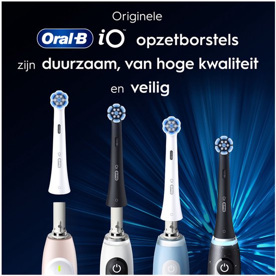 Brossettes Oral-B iO Series Gentle Care - Noires - Pour gencives sensibles - 8 pièces