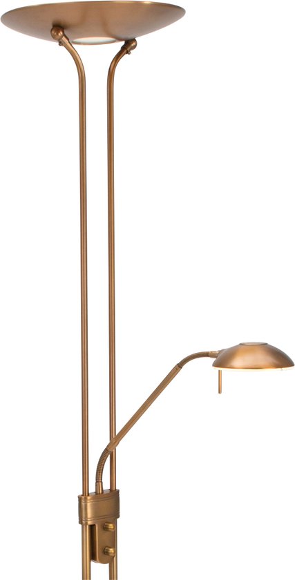 Steinhauer Olet - Classic LED Dimmable Floor Lamp | Floor Standing Lamp with Dimmer with Reading Lamp - 1 light - H 1800 mm - Bronze - Living room | Bedroom
