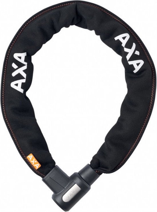 AXA Procarat+ 105 Cadenas à chaîne – ART 4 Cadenas pour moto – 105 cm – Acier trempé 10,5 mm – Cadenas à suspension libre – Housse de protection en néoprène – Service de clés en ligne – Noir