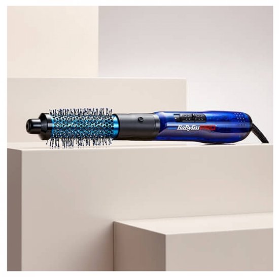 Brosse-sèche-cheveux BaBylissPRO - 34 mm - AirStyler - 700 W - 2 vitesses - Brosse à boucler - Bleu