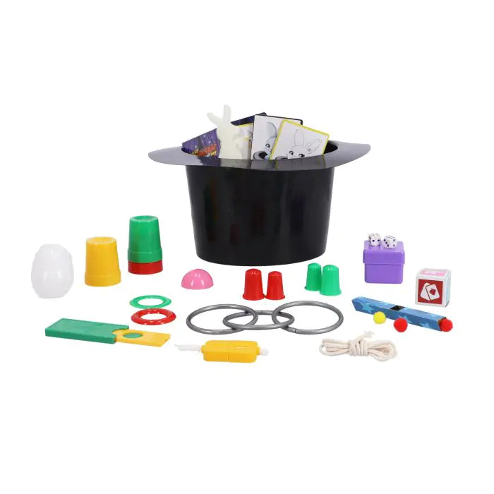 Boîte de magie avec chapeau et 150 tours.