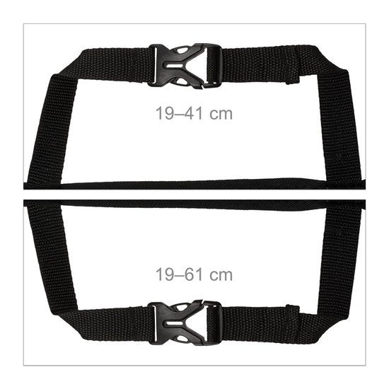 relaxdays organiseur de siège de voiture - set de 2 pièces - organiseur de siège de voiture - porte-tablette noir