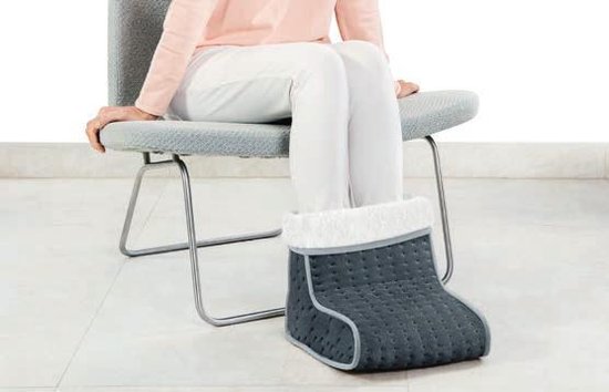 Chauffe-pieds électrique Beurer FW 20 - 3 niveaux de chaleur - Jusqu'à la pointure 47 - Chauffage rapide - Arrêt automatique - Polaire/Teddy - Doublure lavable en machine - Garantie 3 ans - Gris