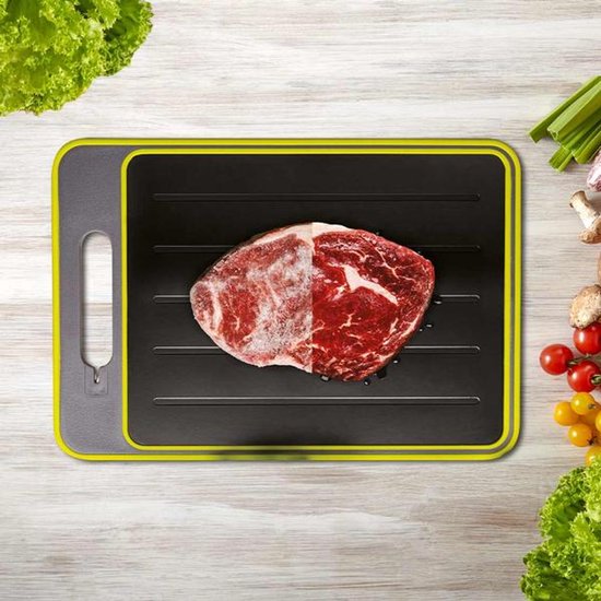 Mediashop 33128 Planche à découper de cuisine Rectangulaire Élastomère thermoplastique (TPE) Noir, vert, gris