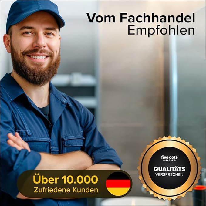 Five Dots joint de douche 8 mm *NOW2025* - Joints de douche pour portes de douche sans jaunissement - Joint de porte de douche en verre 6 mm maintient l'étanchéité à 100% - Joint de fond de porte de douche - Joints de cabine de douche