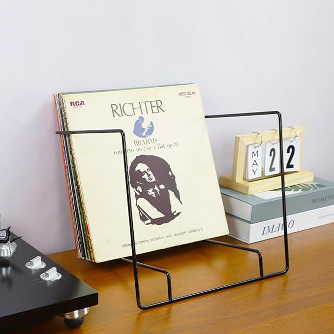 VDD LP Storage Rack - Métal - Vinyle - 30.5 x 33.5 x 30 cm - Noir