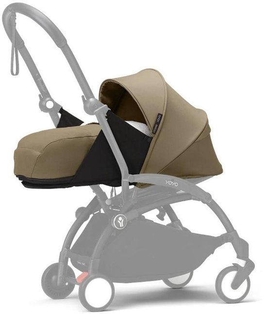 Stokke YOYO 0+ Newborn Pack, Toffee - Comprend un matelas, un pare-soleil extensible et un harnais à cinq points - Nécessite un châssis YOYO (vendu séparément)
