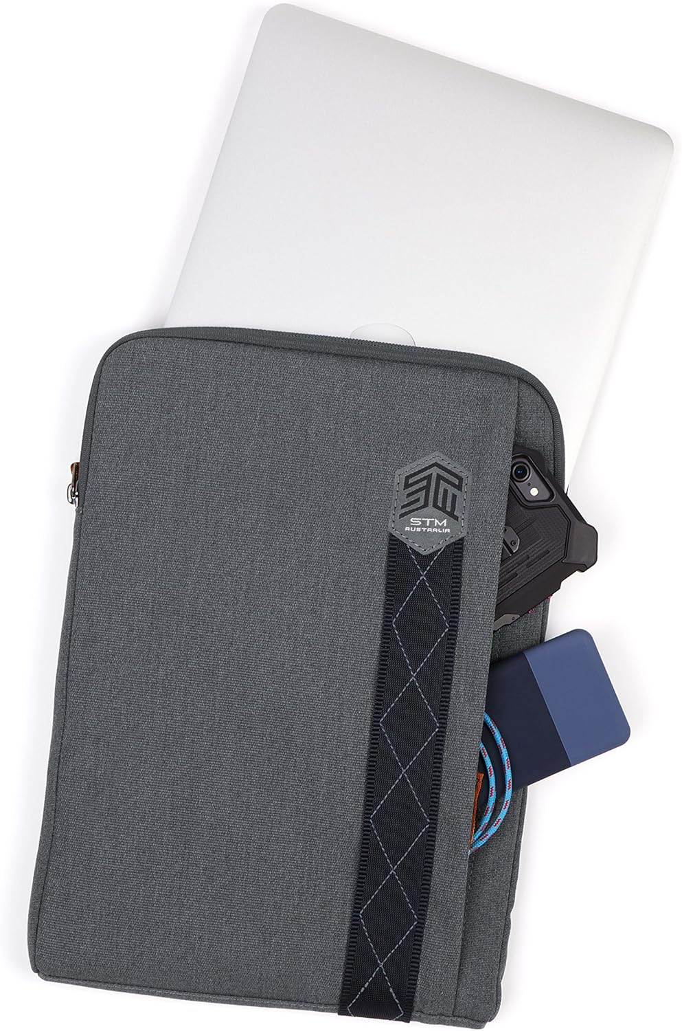 STM Laptop Sleeve - Pour ordinateurs portables 15 pouces - Mousse souple - Imperméable - Gris