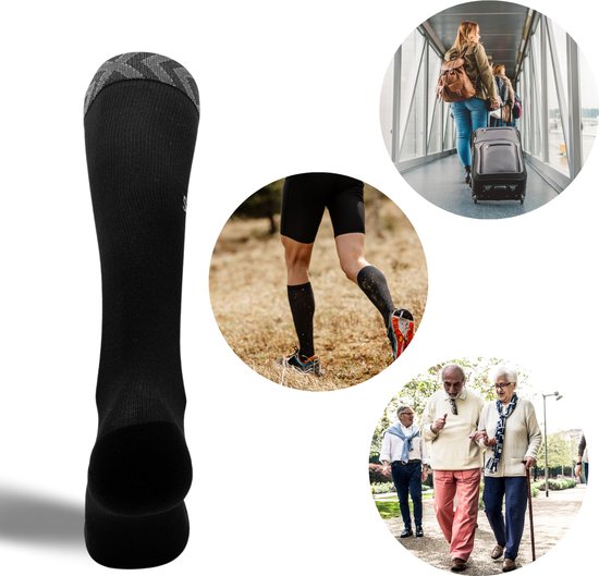 Sandside Compression Socks Premium Daily Use - 2 Pairs - Support Socks Women and Men - Compression socks - Running socks - Sports socks - Size 36-40 S/M