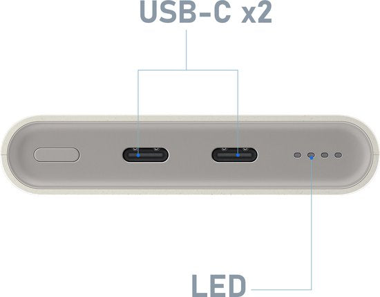 Samsung Quick Charger Duo Powerbank - 25W - USB-C - 10 000 mAh - Beige