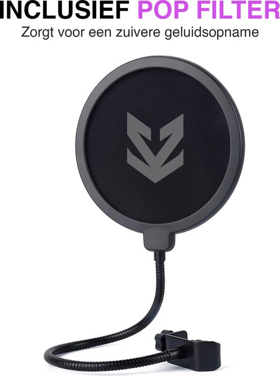 Sensic SA 10 Bras de microphone avec filtre anti-pop - Support de microphone - Bras de perche - Trépied - Extra long