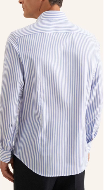 Seidensticker New Kent Business Shirt - Bleu moyen - Taille 42 - Coupe régulière - 100% coton